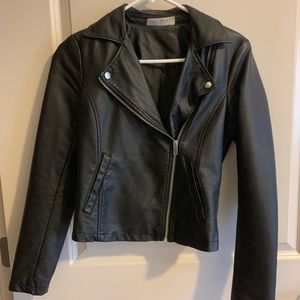 Black leather jacket